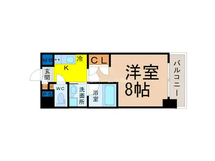 RAFFLE OZONE(1K/9階)の間取り写真