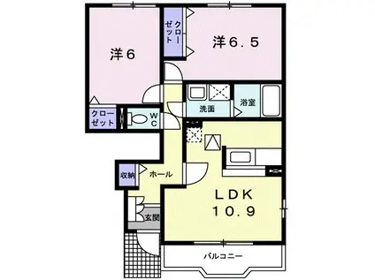 サニーガーデン(2LDK/1階)の間取り写真