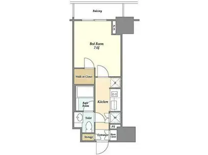 ラティエラ板橋(1K/13階)の間取り写真