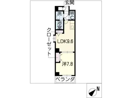 リヴェール藤が丘(1LDK/5階)の間取り写真