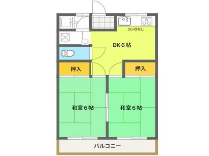 スミノマンション(2DK/4階)の間取り写真