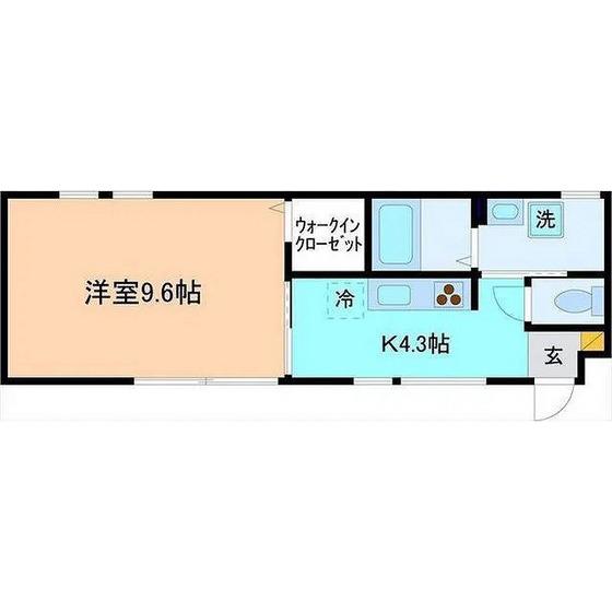 INTEGRAL天正寺(1K/1階)の間取り写真