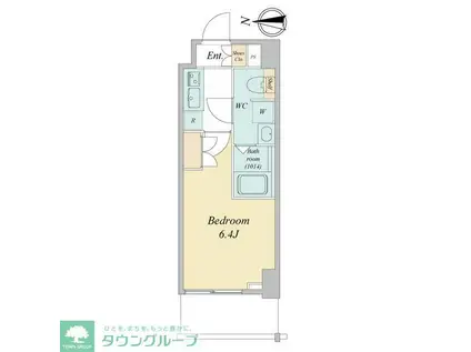 LIME RESIDENCE KAWAGUCHI イースト(1K/4階)の間取り写真