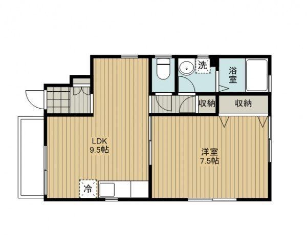 ピュアメゾン大原(1LDK/2階)の間取り写真