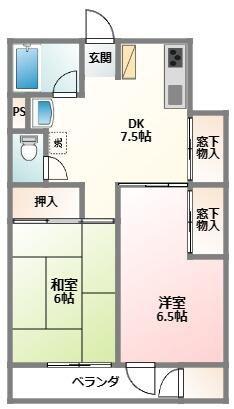 別所伊藤ビル(2DK/4階)の間取り写真