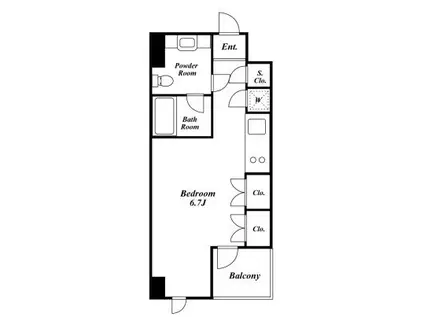 プレミアステージ三田慶大前(ワンルーム/3階)の間取り写真