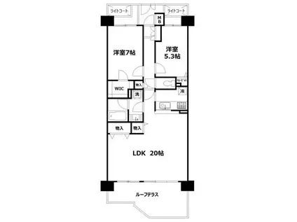 朝日マンション横浜蒔田(2LDK/2階)の間取り写真