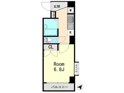 エスコート芝浦(1K/5階)の間取り写真