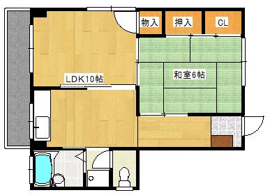 みはらしハイツ(1LDK/3階)の間取り写真