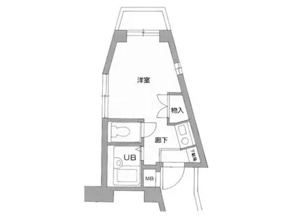 メインステージ中野第2(ワンルーム/1階)の間取り写真