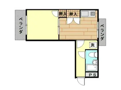 DGマンション(ワンルーム/1階)の間取り写真