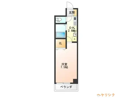 メゾン・リジエール(1K/2階)の間取り写真