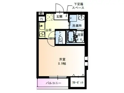 フジパレス浜寺石津V番館(1K/1階)の間取り写真