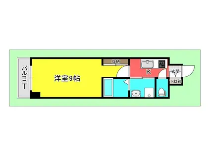 ヴェールM(1K/5階)の間取り写真