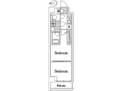 ラフィスタ蒲田南II(2K/5階)の間取り写真