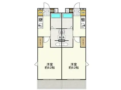 ECARTE(1K/3階)の間取り写真