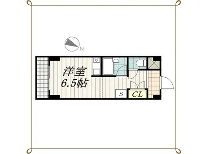 サンパークビル(ワンルーム/7階)の間取り写真