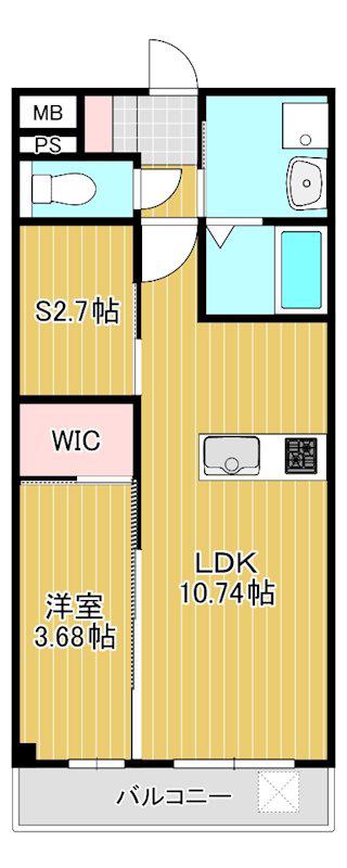 LIFEFIELD小郡II(1SLDK/1階)の間取り写真