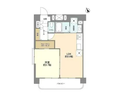 永谷ヒルプラザ六本木(1LDK/7階)の間取り写真