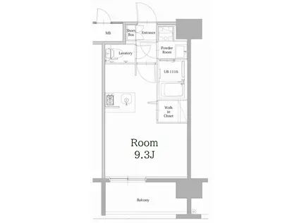 エンクレスト天神LINK(ワンルーム/3階)の間取り写真