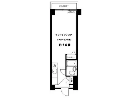 カーサ相生A棟(ワンルーム/5階)の間取り写真