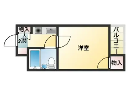 ベルハイツK(1K/5階)の間取り写真