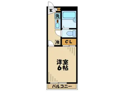 レオパレスフィレンツェ(1K/1階)の間取り写真