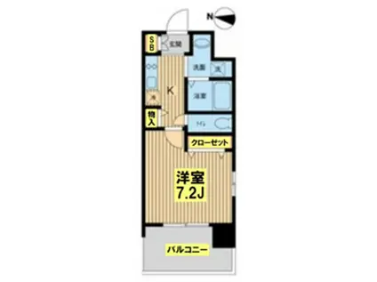 レジディア船橋II(1K/3階)の間取り写真