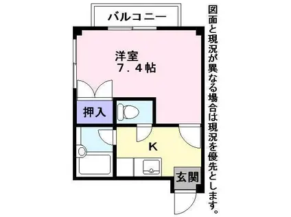 MAX Ⅰ(1K/1階)の間取り写真