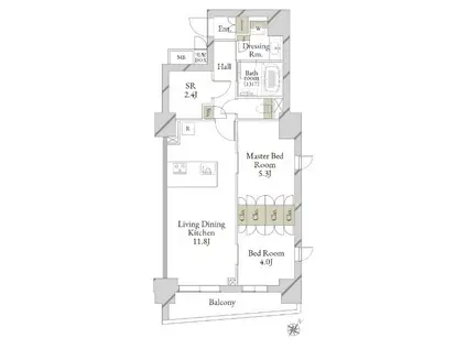 LIVECASA文京千石PREMIER(2SLDK/6階)の間取り写真