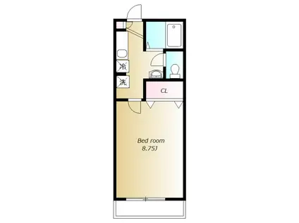 K.MONARCH(1K/2階)の間取り写真