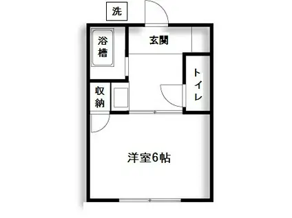 ハイツ加藤(1K/2階)の間取り写真