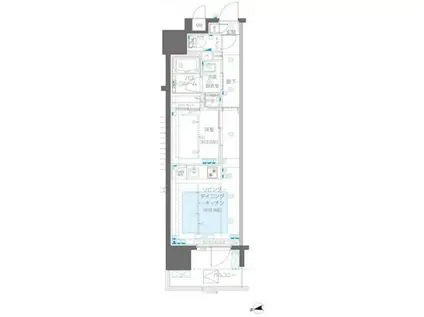 ズーム新宿御苑前 (1LDK/8階)の間取り写真