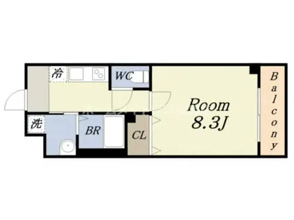 CION NISHIKUJYO(1K/1階)の間取り写真