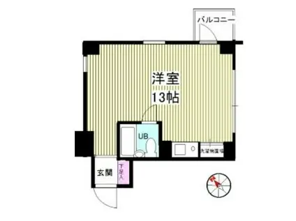 パインセンターハイツ大塚(ワンルーム/3階)の間取り写真