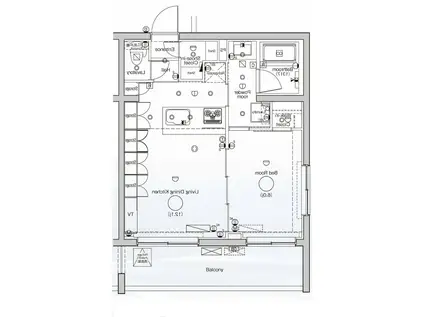 DIPS墨田RIVERSIDE(1LDK/2階)の間取り写真