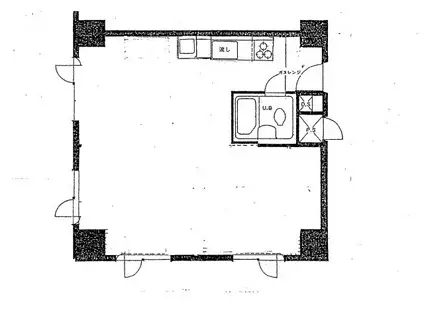 全国ビルニューオリンピア(ワンルーム/3階)の間取り写真