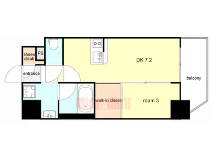エスリードレジデンス ザ・グラン大阪ノア(1LDK/14階)の間取り写真