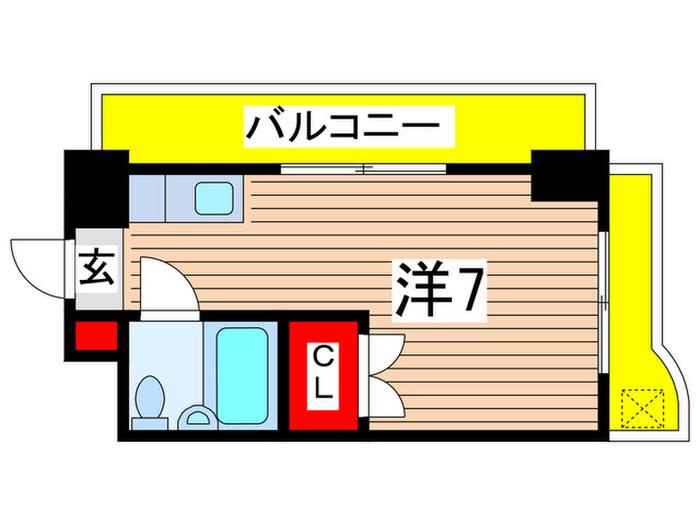 エレガンス綾瀬6(ワンルーム/8階)の間取り写真