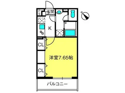 グレイス岩槻II(1K/3階)の間取り写真