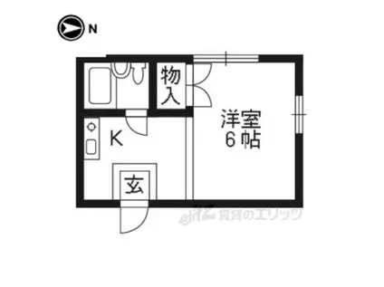 メイトパープル(ワンルーム/2階)の間取り写真