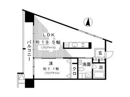 レジディア東桜II(1LDK/8階)の間取り写真