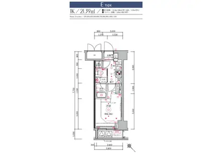 リヴシティ横濱関内(1K/11階)の間取り写真