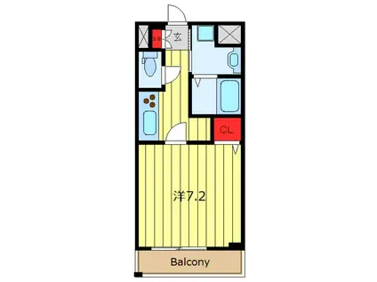 レフィールオーブ町屋駅前(1K/13階)の間取り写真