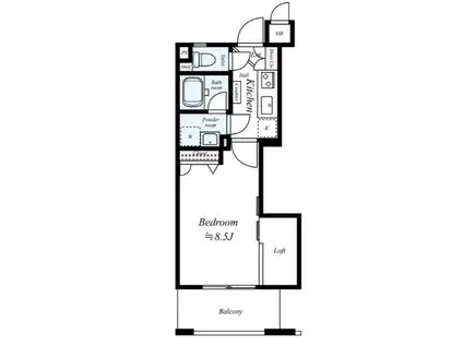 アクタス博多ステーションタワー(1K/8階)の間取り写真