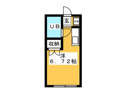 ファミリーコーポ笈川F(ワンルーム/1階)の間取り写真