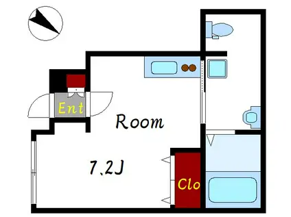 アルカ・フェリーチェII(ワンルーム/1階)の間取り写真