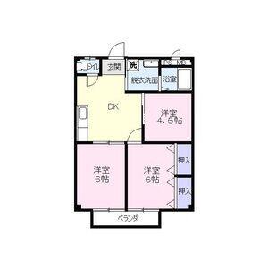 ときわのガーデンハイツB(3DK/2階)の間取り写真