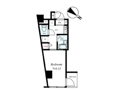 プレスタイルアイディ馬込(1K/1階)の間取り写真