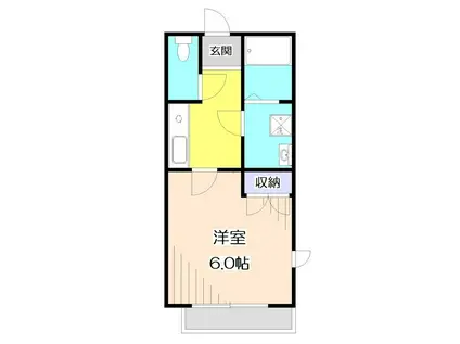 コモド狭山ヶ丘(1K/2階)の間取り写真